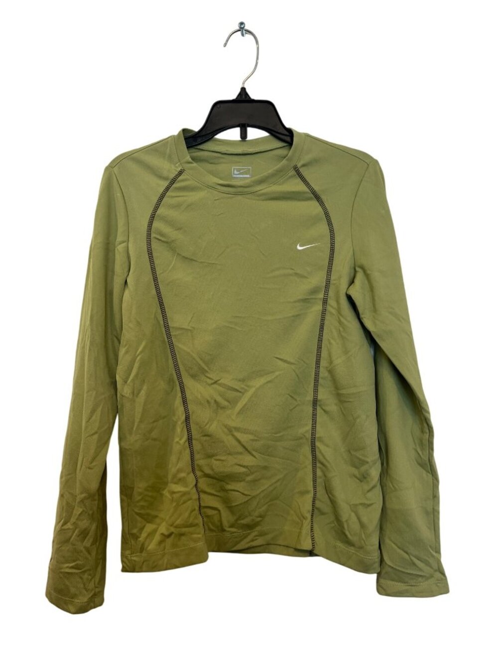 Nike Performance Womens Long Sleeve Green Athletic Top Size S